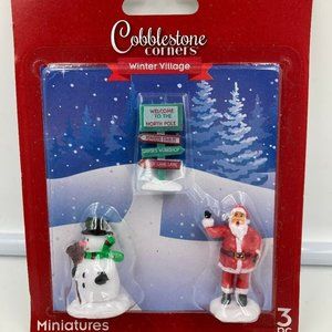 Greenbrier International Cobblestone Corners WINTER VILLAGE Mini Figures